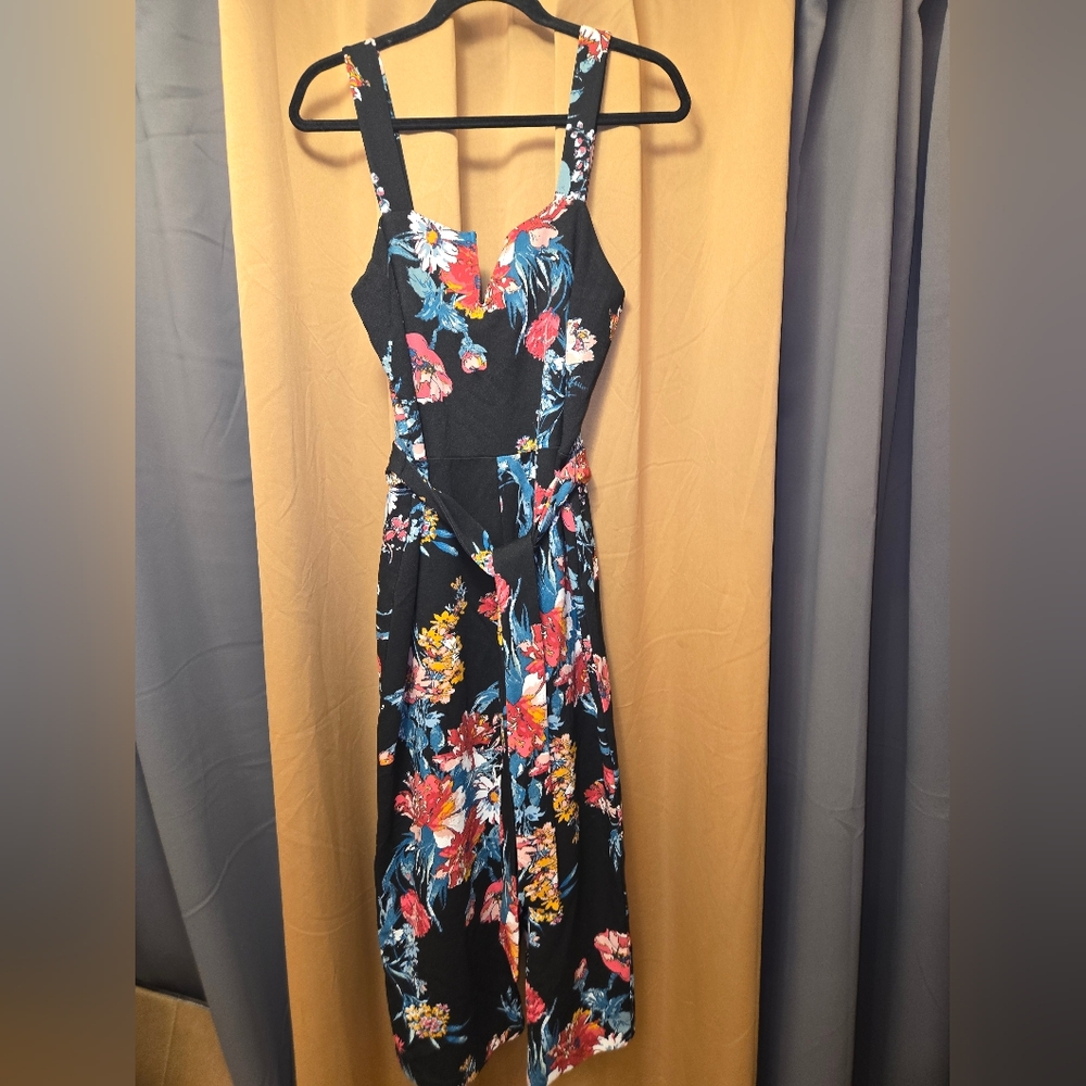 * Xhileration size Large black floral jumpsuit